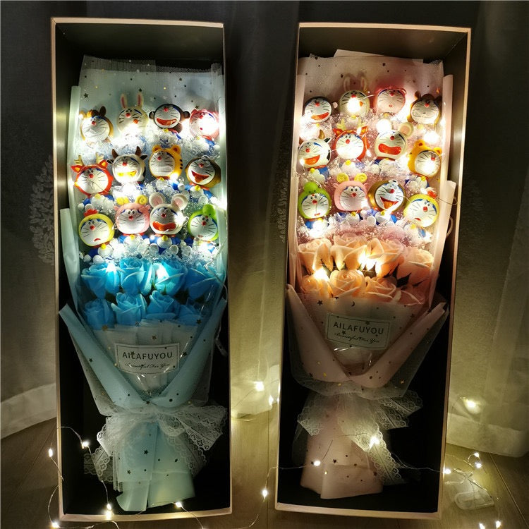 叮当猫卡通公仔花束